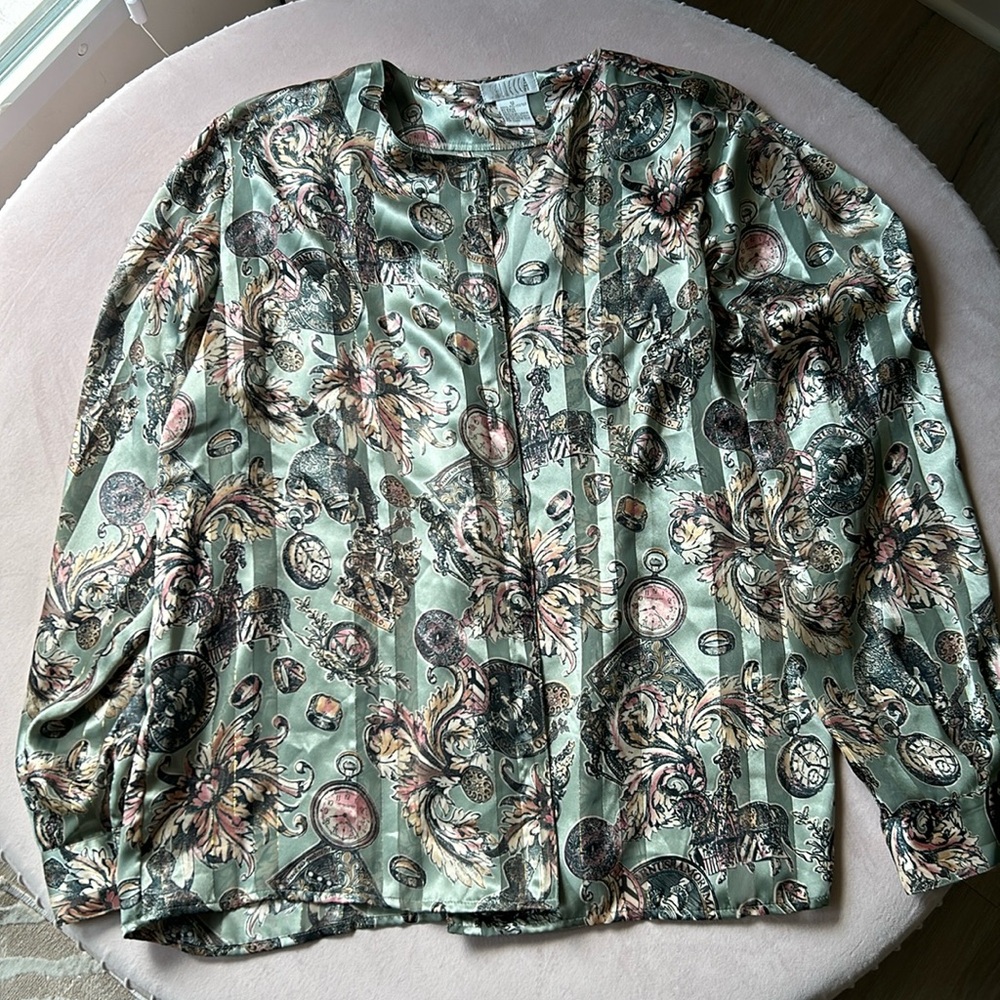 Sellecca Button Up Blouse Size 12